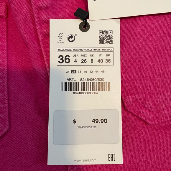 Zara Fuchsia Sailor Cropped Jean - Picture 5 of 8